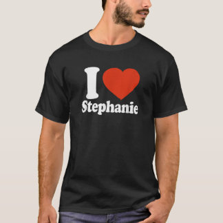 アイラブステファニーIハートステファニー赤いハートヴァレン Tシャツ