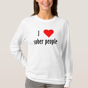 アイラブソバーピープルことわざ引用文 Tシャツ