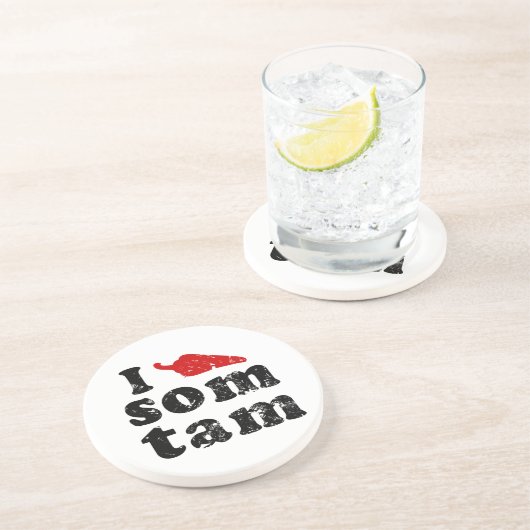 アイラブソムタム❤タイイサンフード コースター (側面)