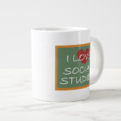 アイラブソーシャル勉強 ジャンボコーヒーマグカップ (正面右)