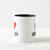 アイラブソーバーピープルことわざ引用文 マグカップ (中央)