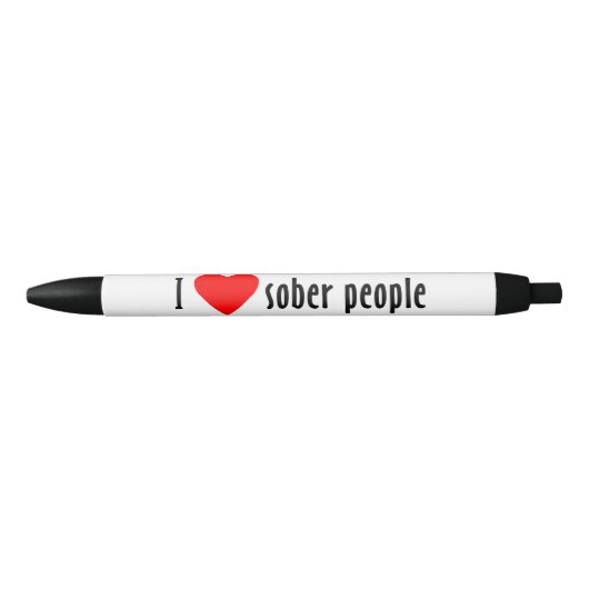 アイラブソーバーピープルことわざ引用文 黒ボールペン (正面)