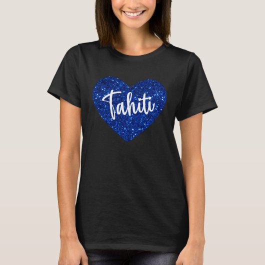 アイラブタヒチハート Tシャツ (正面)