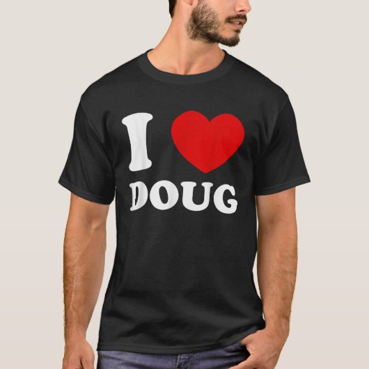 アイラブダグIハートダグおもしろいダグ Tシャツ (正面)