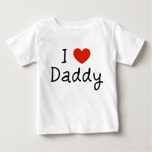 アイラブダディ乳児かわいいベビー ベビーTシャツ
