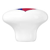 アイラブテキサス州国旗のハート セラミックノブ (側面)