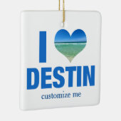 アイラブデスティンフロリダビーチトリップカスタムクリスマス セラミックオーナメント (右)