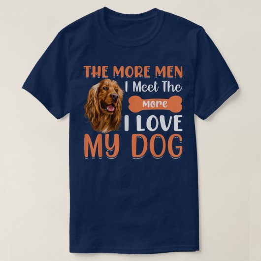 アイラブドッグコッカースパニエル犬おもしろい犬オーナー恋人Gr Tシャツ (デザイン正面)