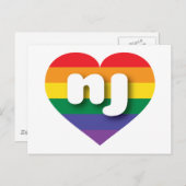 アイラブニュージャージーレインボーハート ポストカード (正面/裏面)