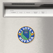 アイラブネバダ州の地図と国旗 マグネット (インサイチュ (食洗機))