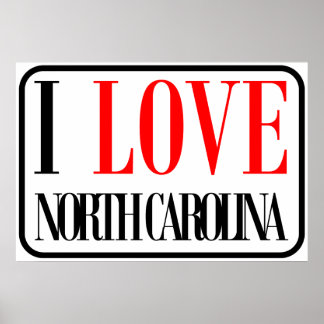 アイラブノースカロライナデザイン ポスター