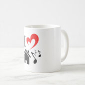 アイラブハウスミュージックハートミュージックヴァレンティーンズ コーヒーマグカップ (正面右)