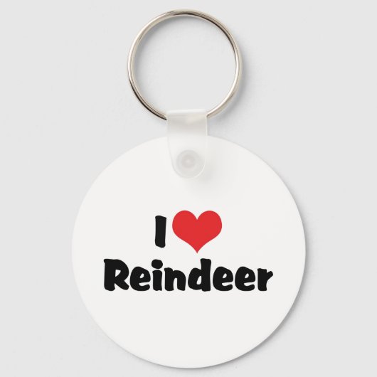 アイラブハートトナカイ キーホルダー (正面)