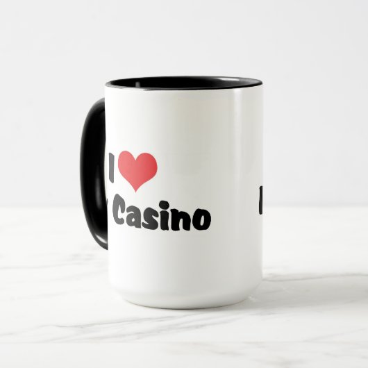 アイラブハートマイカジノ – ラスベガス賭博 マグカップ (正面左)