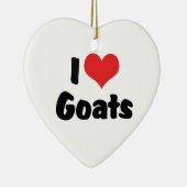 アイラブハートヤギ – ヤギ愛好家 セラミックオーナメント (右)