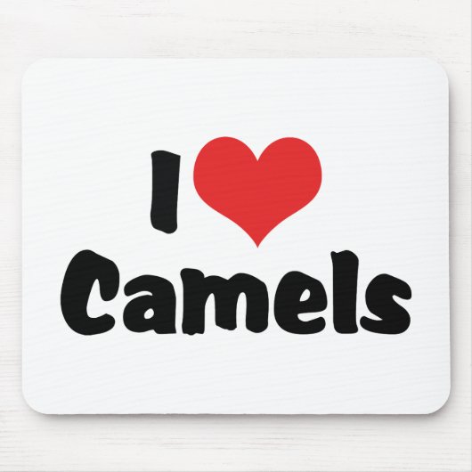 アイラブハートラクダ マウスパッド (正面)