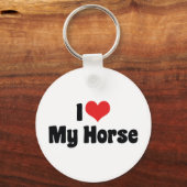 アイラブハート馬 – 馬好き キーホルダー (正面)