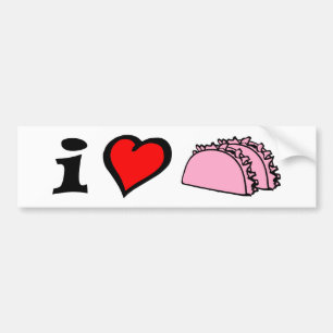 アイラブハートLOVEピンクタコスバンパーシール バンパーステッカー