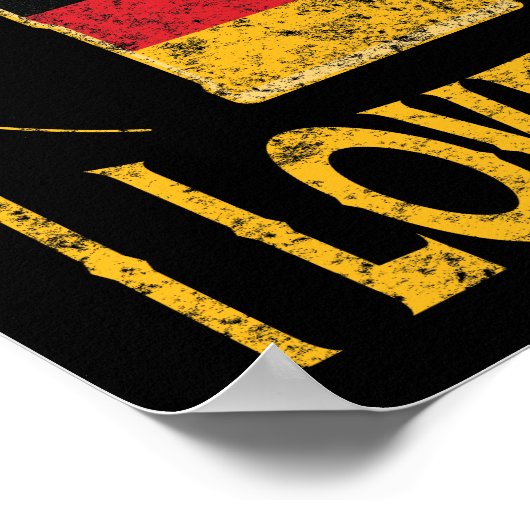 アイラブバイアドイツ国旗のビールラバーオクトーバーフェスト ポスター (角)