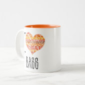 アイラブバスオレンジマンダラハート ツートーンマグカップ (正面左)