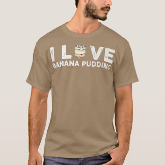 アイラブバナナプリン衣装デザート料理 Tシャツ