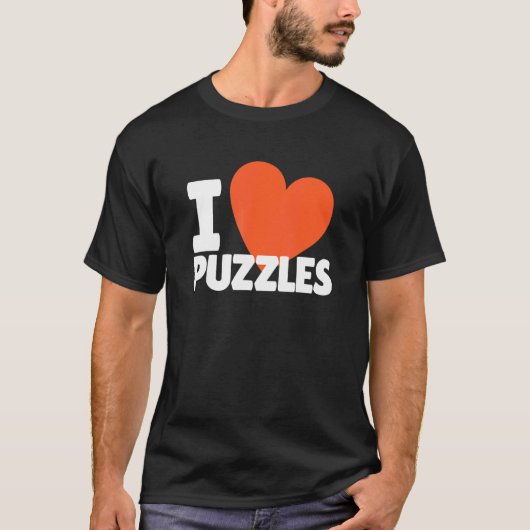 アイラブパズルハートパズル Tシャツ (正面)