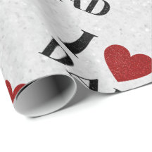 アイラブパパグリッターラッピング紙