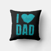 アイラブパパティール(緑がかった色)グリッタータイポグラフィ |装飾用クッション クッション (裏面)