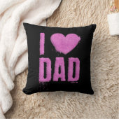 アイラブパパピンクグリッタータイポグラフィ |装飾用クッション クッション (ブランケット)