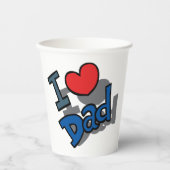 アイラブパパ 紙コップ (正面)