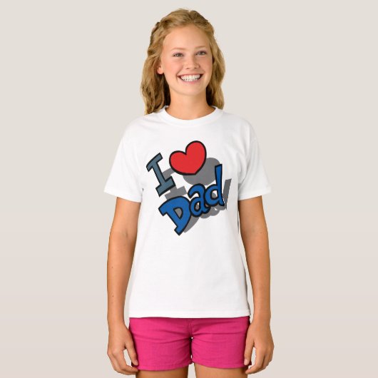 アイラブパパ Tシャツ (正面フル)