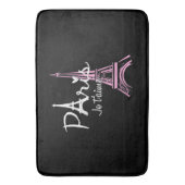 アイラブパリエッフェルタワーフランスサウフランスのンヌ バスマット (正面縦)