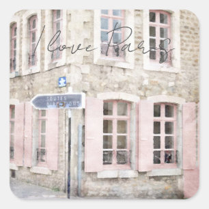 アイラブパリヴィンテージフランスの建築 スクエアシール