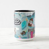 アイラブパーム春レトロリゾート15オズ。コーヒーマグ マグカップ (中央)