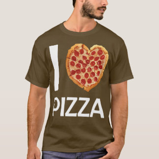アイラブピザフードラバーグルメことわざピザハート Tシャツ