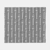 アイラブピックボールハートレトロ フリースブランケット (正面(横))