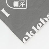 アイラブピックボールハートレトロ フリースブランケット (角)