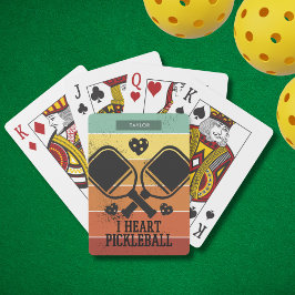 アイラブピックボールレトロストライプモノグラム名 トランプ