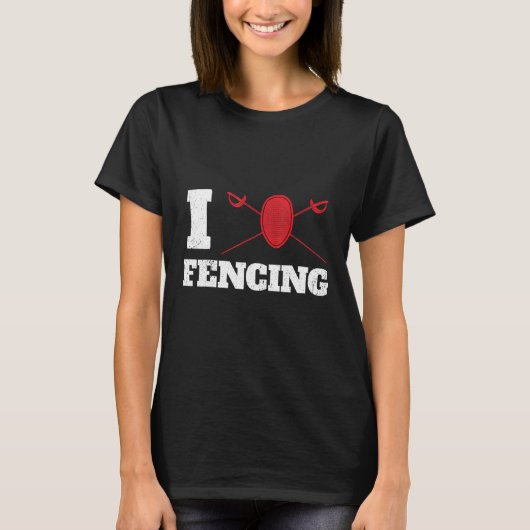 アイラブフェンシングデザインフェンサー Tシャツ (正面)