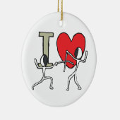 アイラブフェンシング セラミックオーナメント (右)