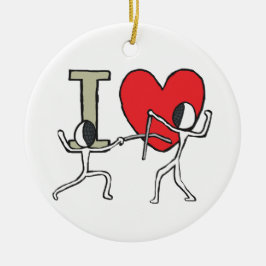 アイラブフェンシング セラミックオーナメント