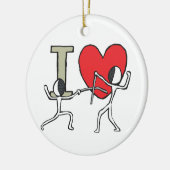 アイラブフェンシング セラミックオーナメント (左)