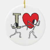 アイラブフェンシング セラミックオーナメント (裏面)