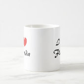 アイラブフロリダハートタイポグラフィコーヒーマグ コーヒーマグカップ (中央)