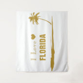 アイラブフロリダ金ゴールド タペストリー (正面)