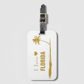 アイラブフロリダ金ゴールド ラゲッジタグ (正面縦)