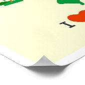 アイラブブラジルアートヴィンテージトラベルイラストレーション ポスター (角)