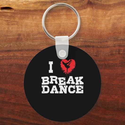 アイラブブレイクダンス&ヒップホップ キーホルダー (正面)