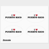 アイラブプエトロリコ 楕円形シール (シート)