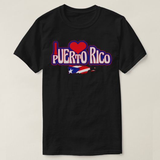アイラブプエルトリコデザイン Tシャツ (デザイン正面)